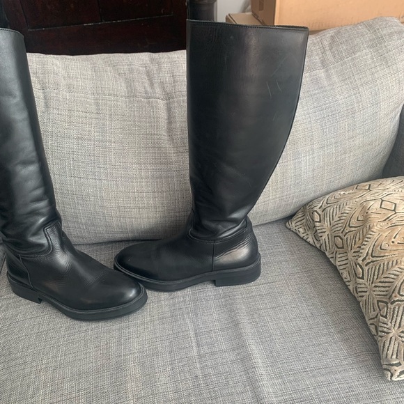 Mango Leather tall boots 10 riding 42 Eur - Picture 7 of 16